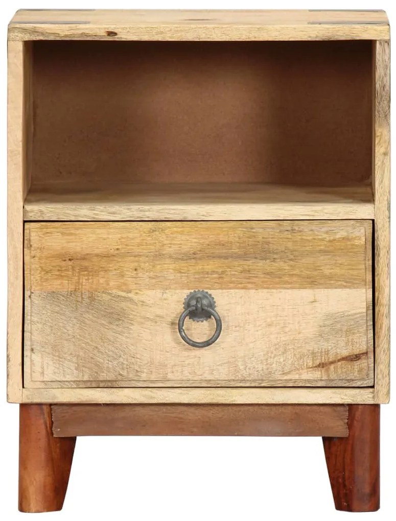 Mesa de cabeceira 40x30x52 cm madeira mangueira áspera maciça