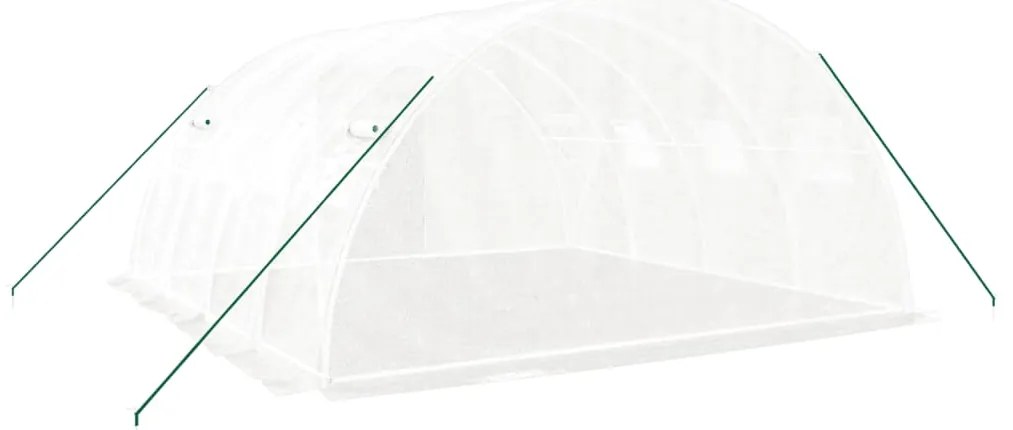 Estufa com estrutura de aço 16 m² 4x4x2 m branco