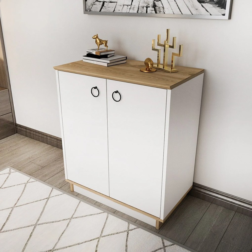 Console Nuanse – Branco Carvalho – 72x83,1x42 cm