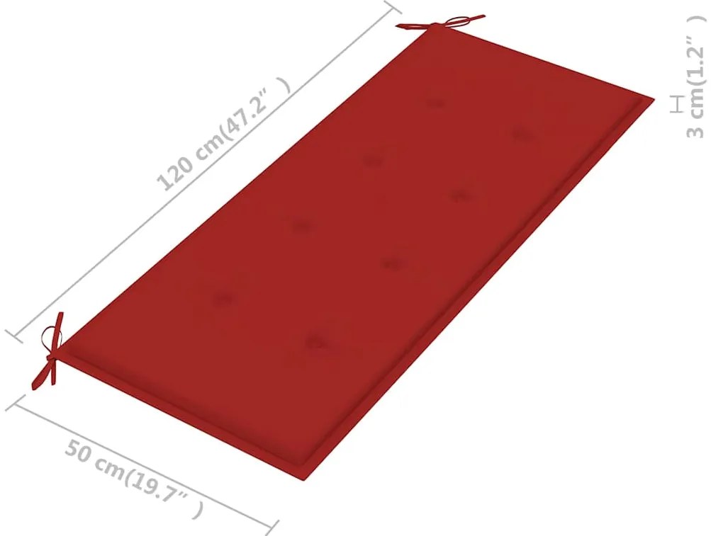 Banco de jardim 2 lugares c/ almofadão 120 cm eucalipto maciço