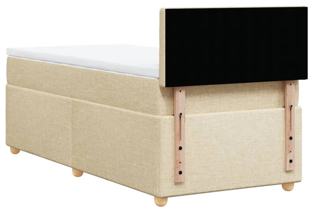 Cama com molas/colchão 80x200 cm tecido cor crème