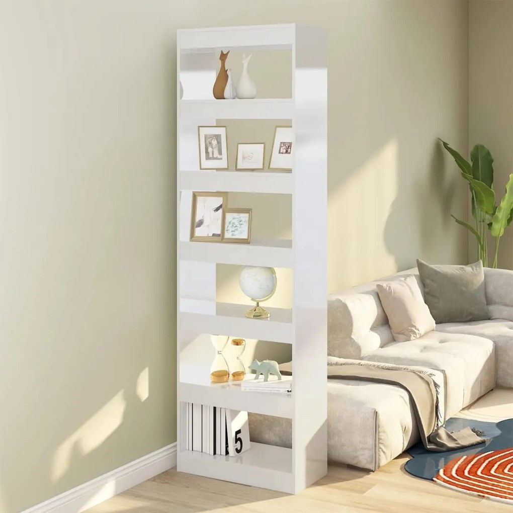 811688 vidaXL Estante/divisória 60x30x198 cm branco brilhante