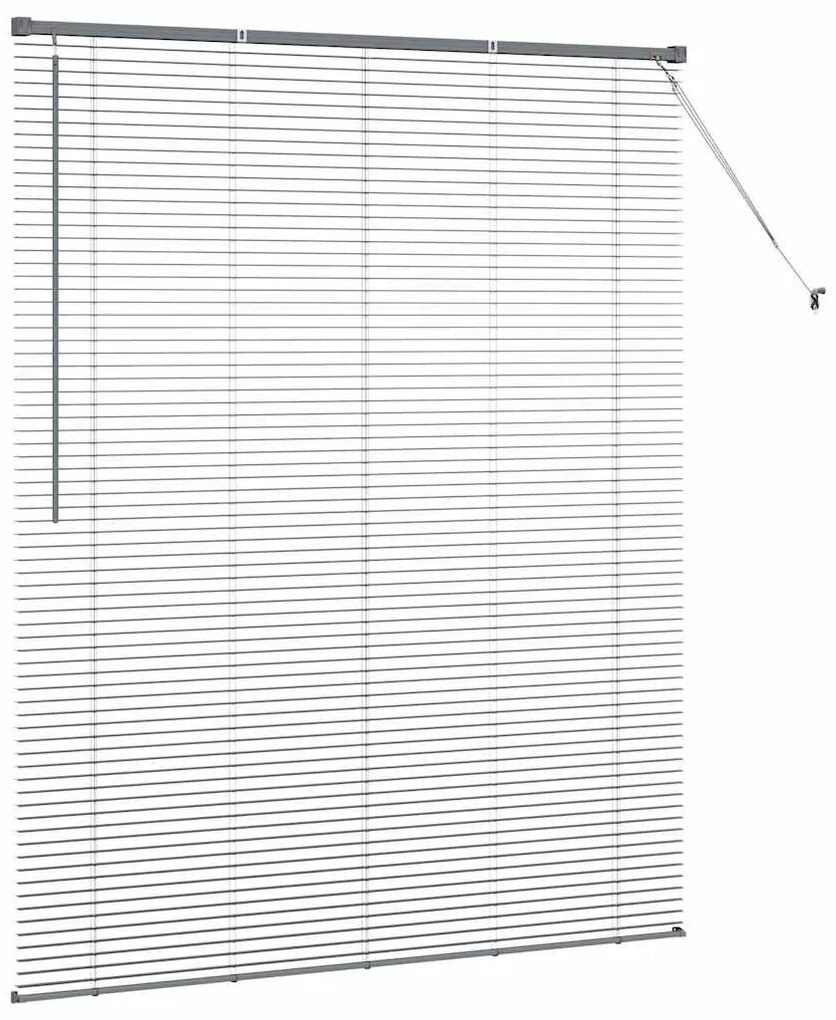 Persiana de Janela Cinzento-escuro 140 x 175 cm Alumínio