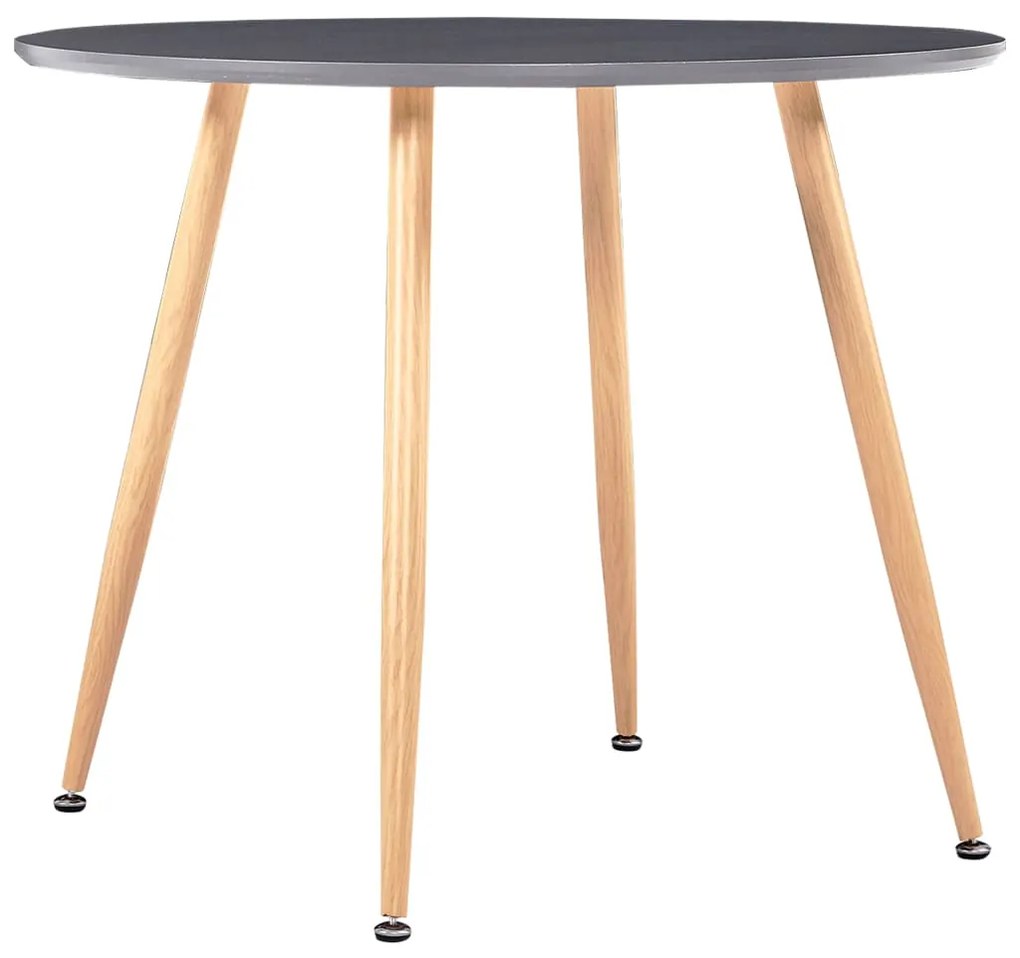 vidaXL Mesa de jantar 90x73,5 cm MDF cor cinzento e carvalho