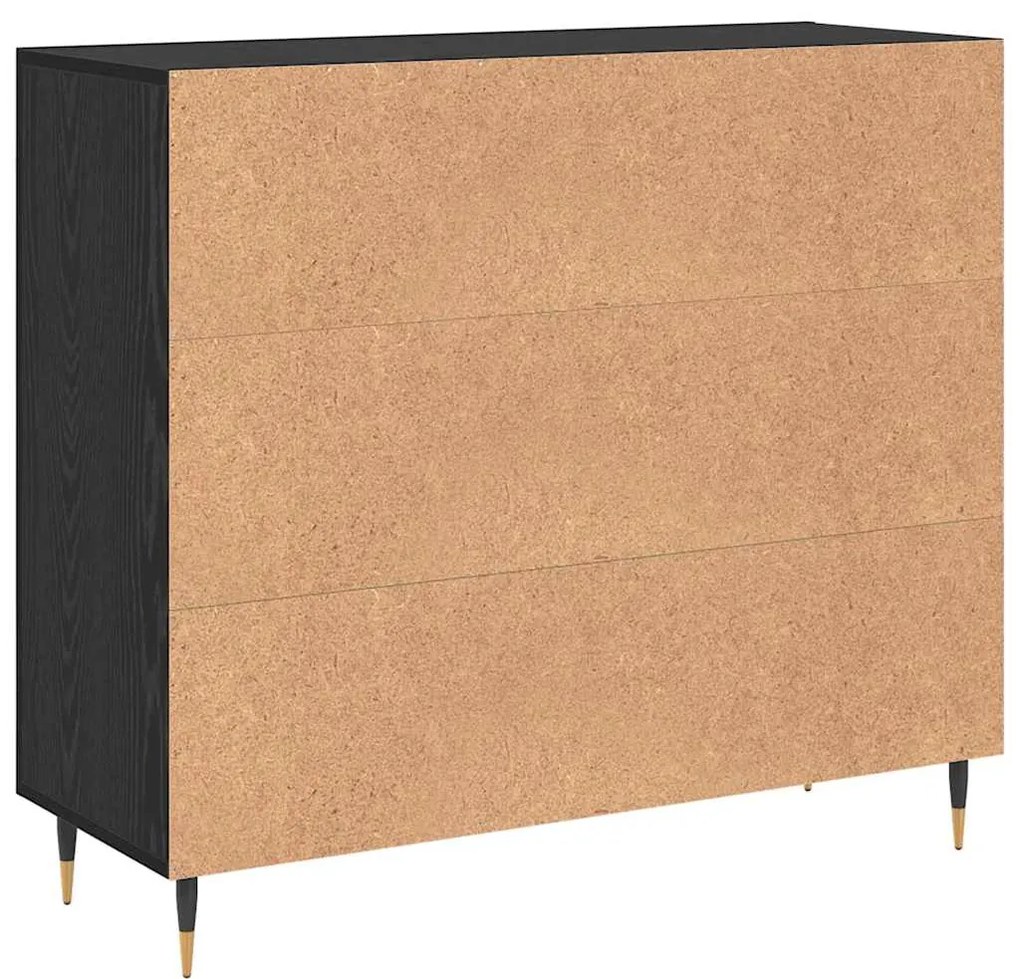 Buffet Preto 90 x 34 x 80 cm Madeira processada