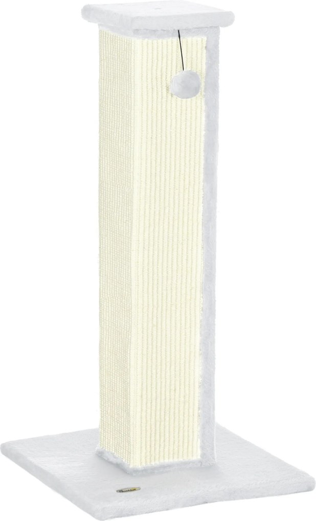 Arranhador para Gatos, 41 x 41 x 81 cm, Poste em Sisal, Cinzento