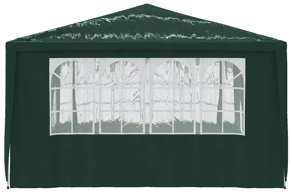 Tenda festas profissional c/ paredes laterais 4x4m 90g/m² verde