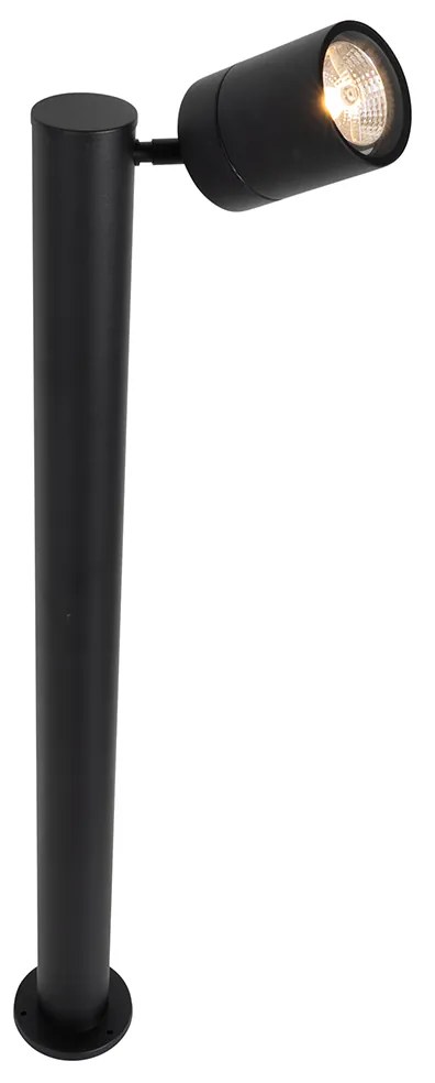 Candeeiro de pé para exterior preto 80 cm AR70 ajustável IP44 - Solo