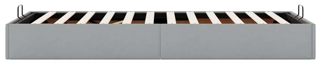 Estrutura de cama otomana sem colchão 90x190 cm cinzento claro
