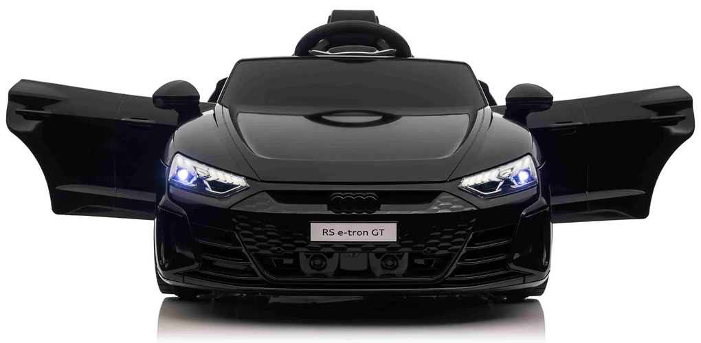 Carro elétrico para crianças Audi RS E-tron GT 12V, controlo remoto, USB / AUX, Bluetooth, bateria de lítio, luzes LED licença ORIGINAL Preto
