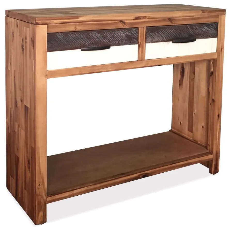 vidaXL Mesa consola madeira de acácia maciça 86x30x75 cm