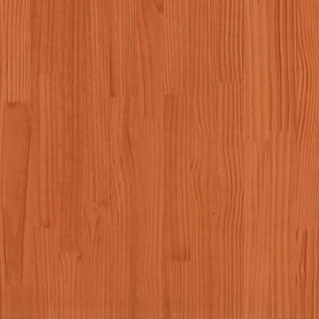 Cama de paletes 180x200 cm madeira pinho maciça castanho cera