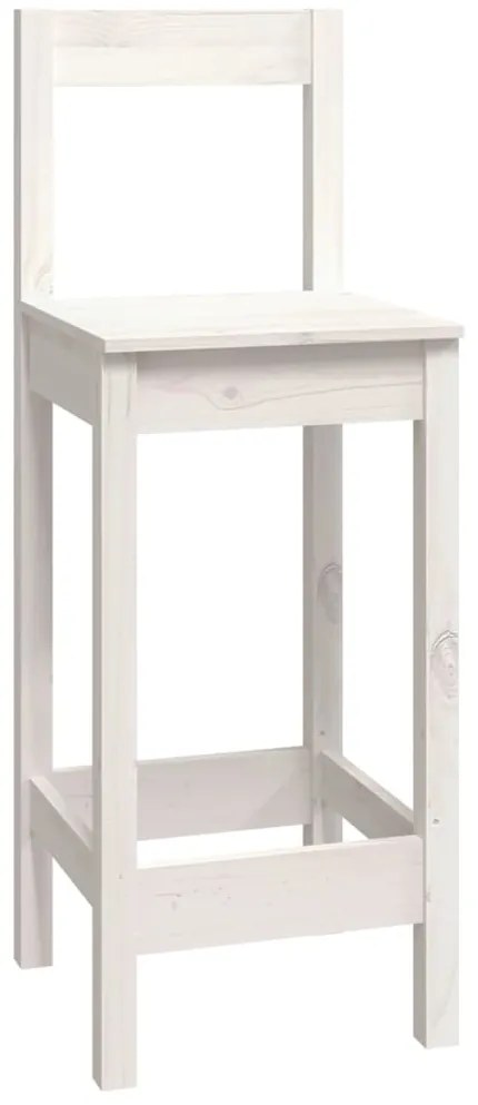 9 pcs conjunto de bar pinho maciço branco