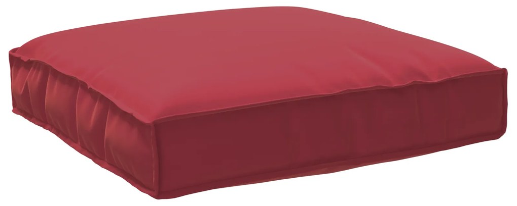 Conjunto de Almofadas para Palete de 2 Peças Vermelho Bordô em Tecido