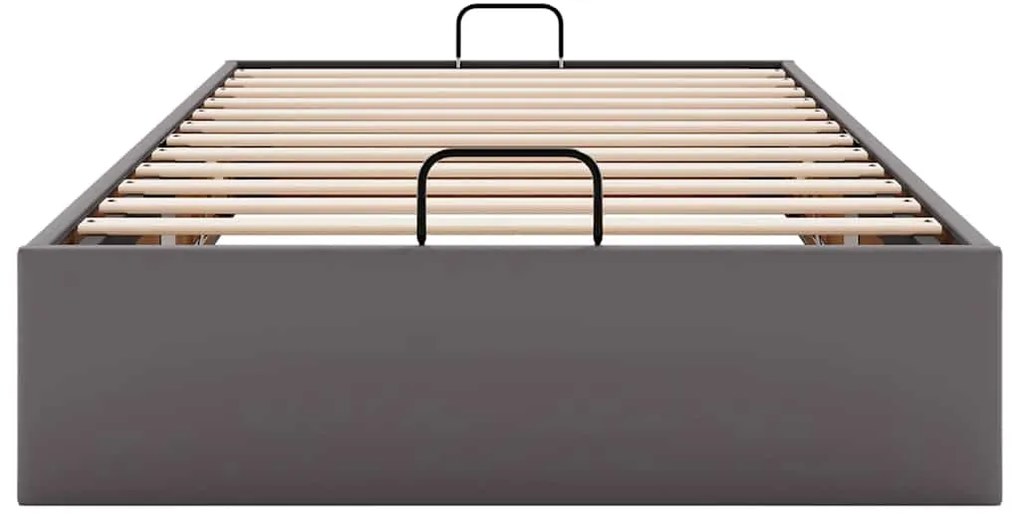 Estrutura de cama otomana sem colchão 90x200 cm cinzenta