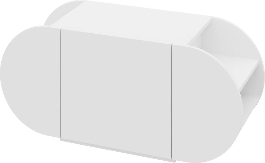Cabide de Parede Berlin BA – Nogueira e Branco – 120x200x35 cm