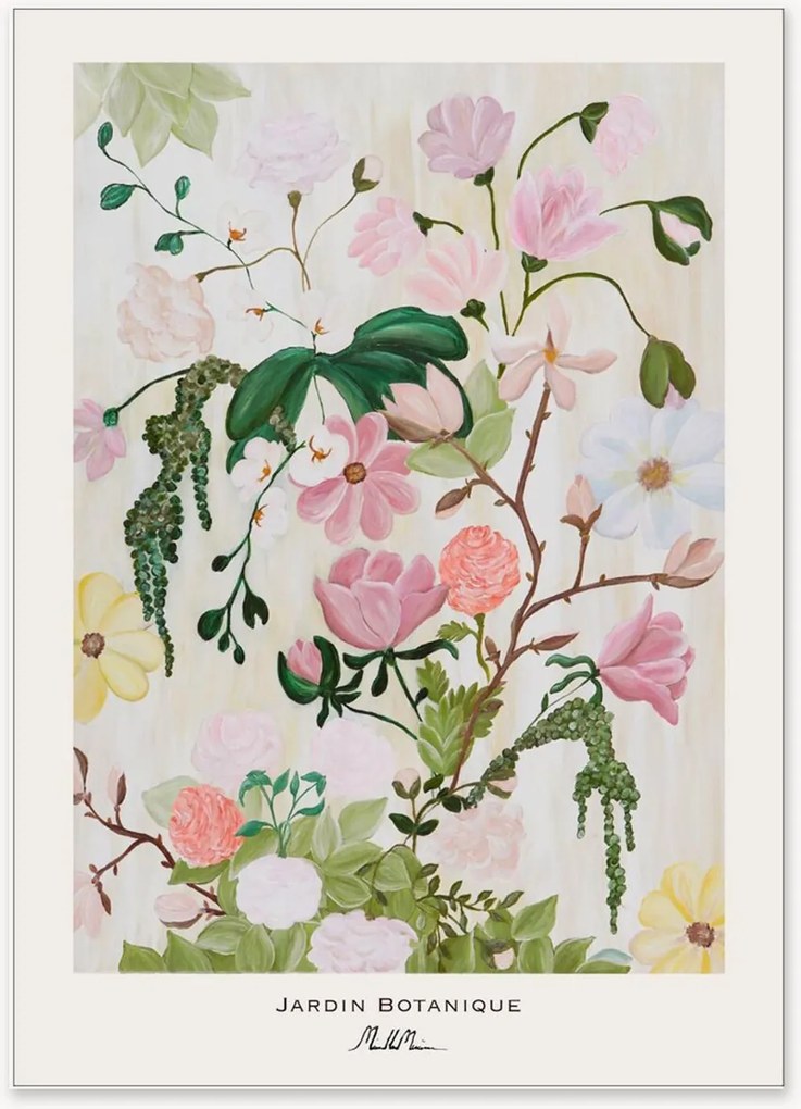 Impressão digital emoldurada Jardin Botanique