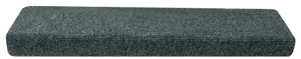 Tapetes de escada autoadesivos 30 pcs 65x21x4 cm verde