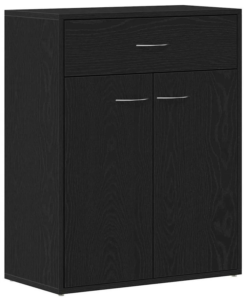 Buffet Preto Carvalho vidaXL 60x30x75 cm Madeira Compensada