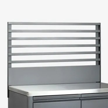 Painel 80x50 Cm Para Cozinha Modular De Exterior Em Aço Savona Cinza Grafito - Sklum