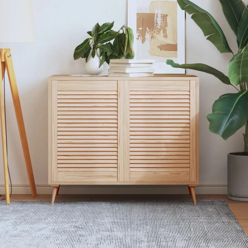 Portas de armário 2 pcs com design de persiana pinho maciço