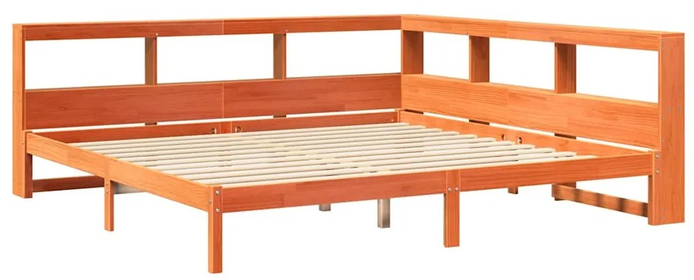 Cama com estante sem colchão 180x200 cm pinho maciço