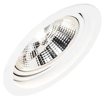 Foco embutido redondo branco ajustável - Chuck 111 Moderno