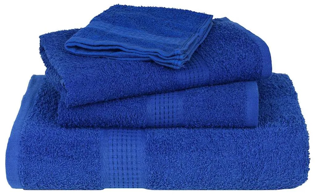 8pcs Conjunto toalhas banho 360 gsm 100% algodão azul