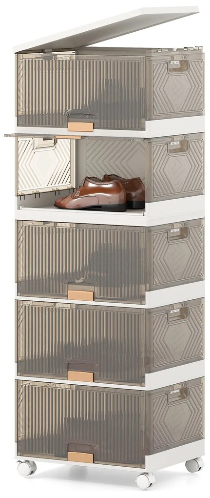 Organizador de sapateira dobrável de 3/4/6 níveis - 6 níveis