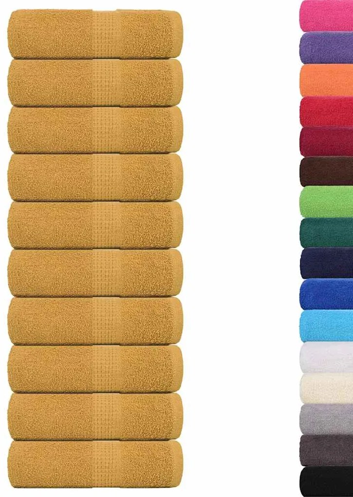 Toalhas de bidé 10 pcs 30x50 cm 360 gsm 100% algodão ouro