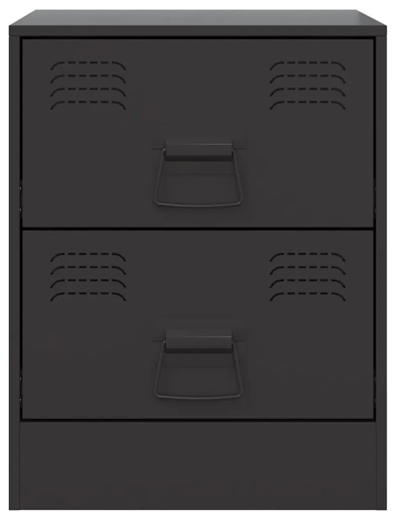 Mesa de cabeceira 34,5x39x44 cm aço preto