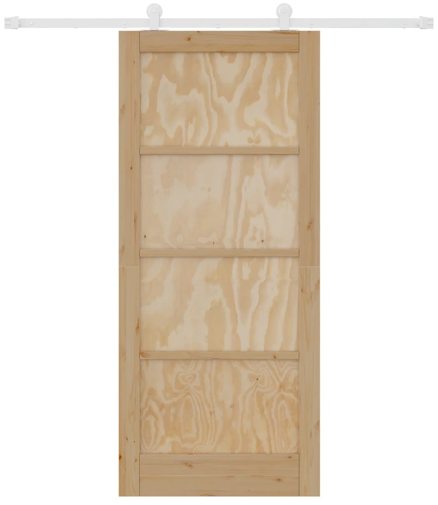 Porta de Correr vidaXL com Conjunto de Ferramentas 86x198,5 cm Madeira