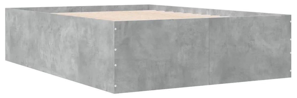 Estrutura de cama 135x190 cm derivados de madeira cinza cimento