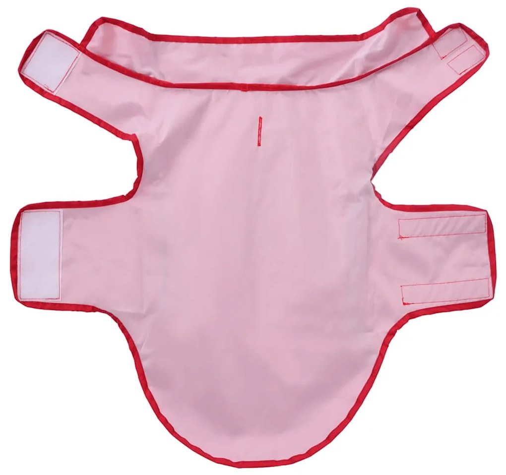 Capa de chuva para cães com tiras reflectoras vermelho XS