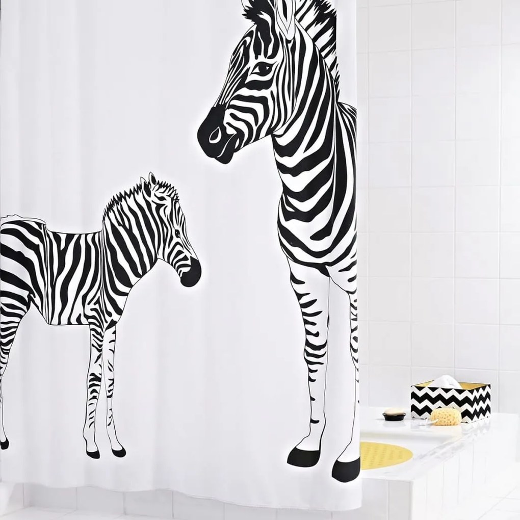 Cortina de duche Zebra 180x200 cm