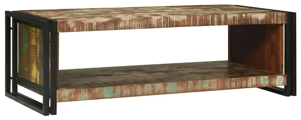 vidaXL Mesa de centro 120 x 50 x 38 cm Madeira recuperada maciça