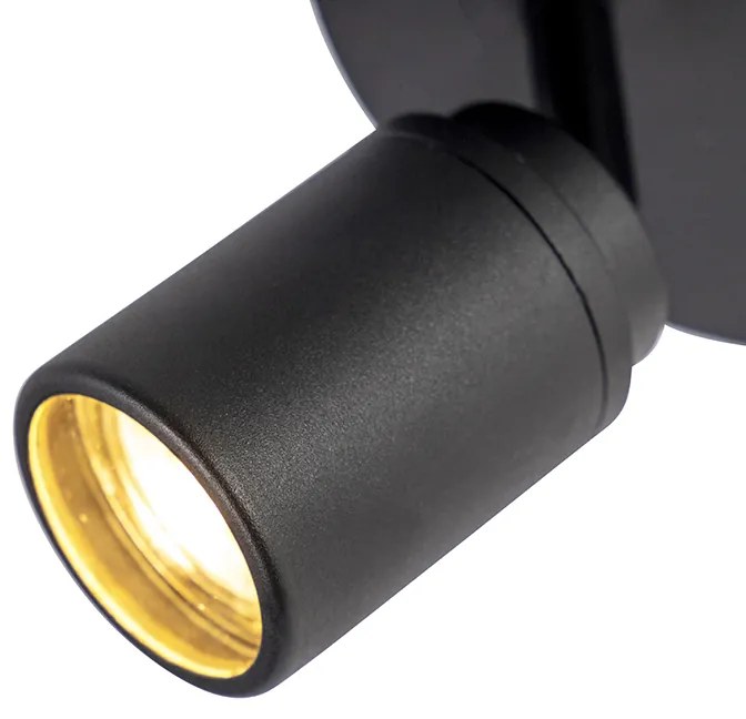 Foco de casa de banho inteligente preto IP44 incl. 3 WiFi GU10 - Ducha