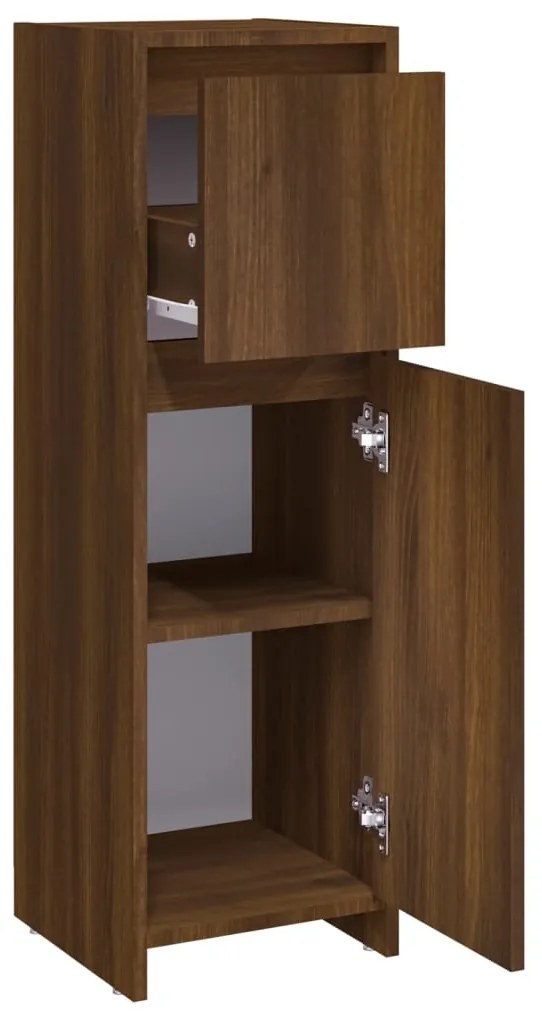 Armário WC 30x30x95 cm derivados de madeira carvalho castanho