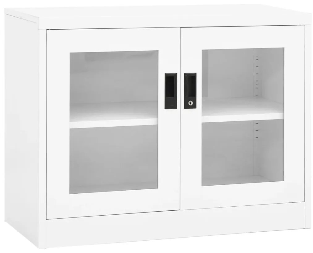 335926 vidaXL Armário de escritório 90x40x70 cm aço branco