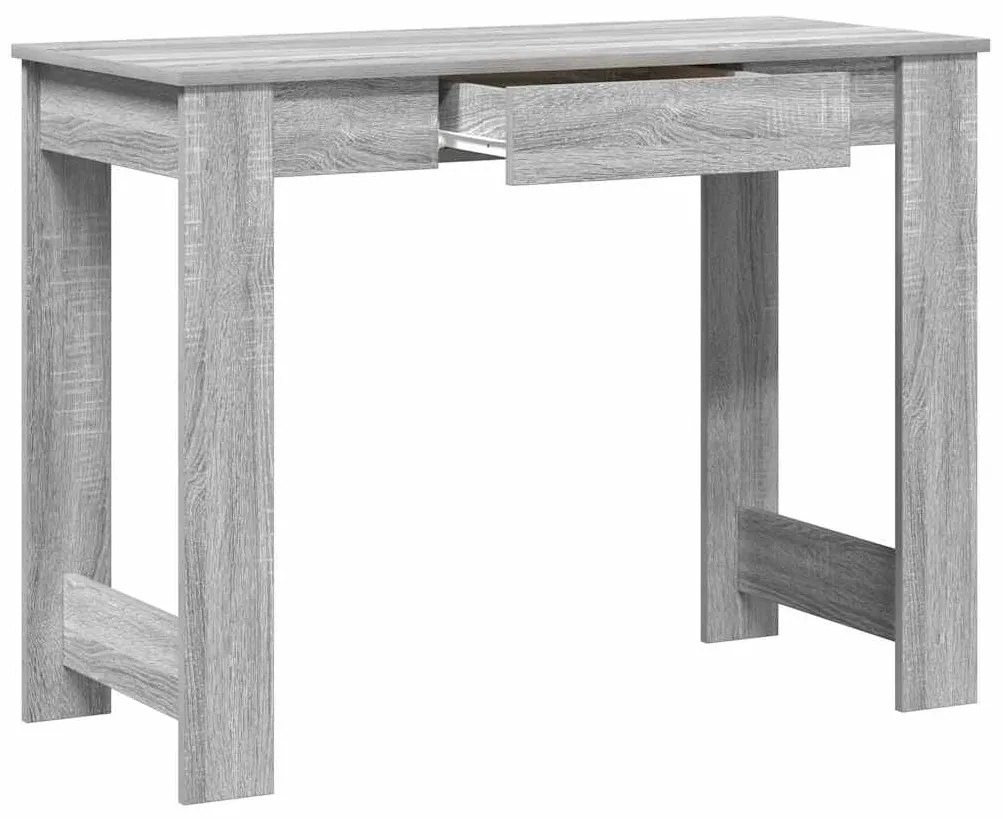 Secretária 100x45x75cm derivados de madeira cor cinzento sonoma
