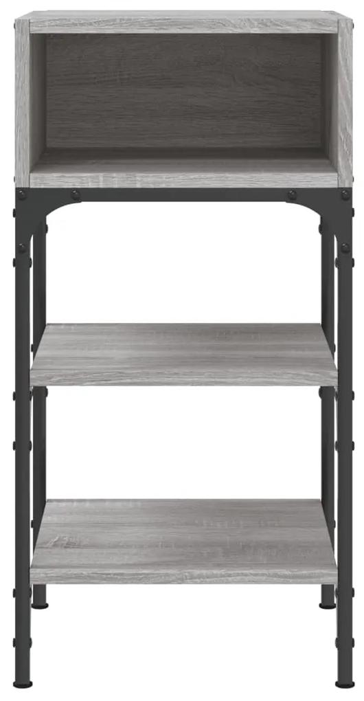 Mesa de cabeceira 35x34,5x70 cm derivados madeira cinza sonoma
