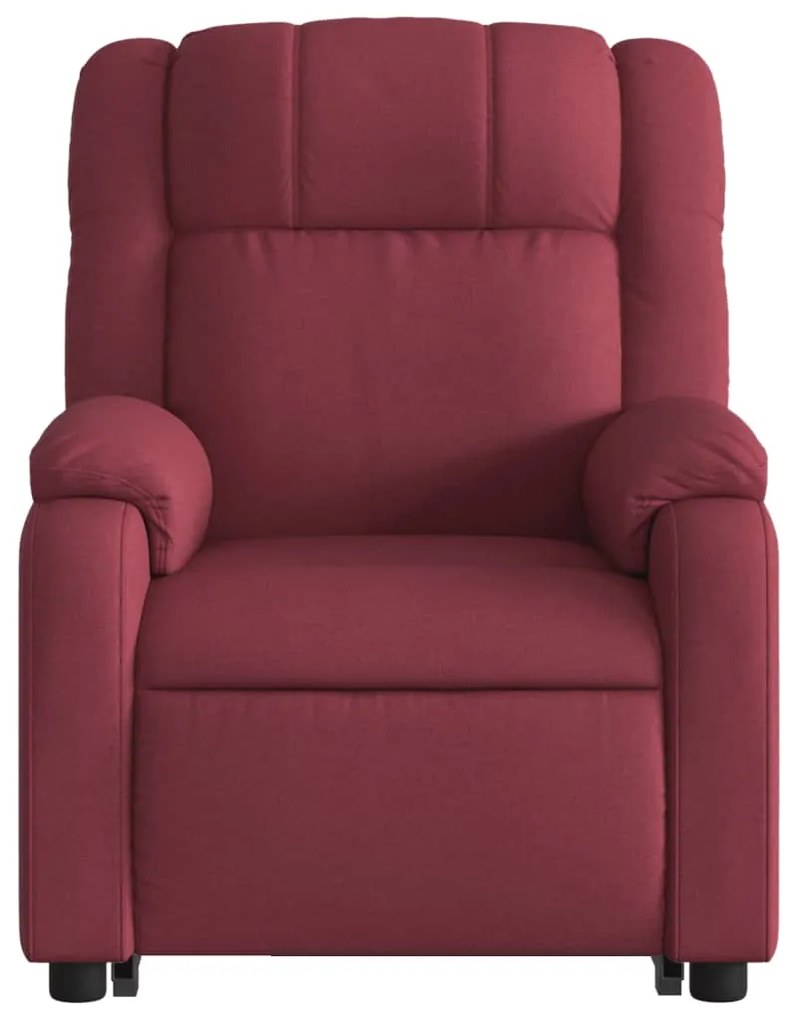 Poltrona de massagens reclin. elevatória tecido vermelho tinto