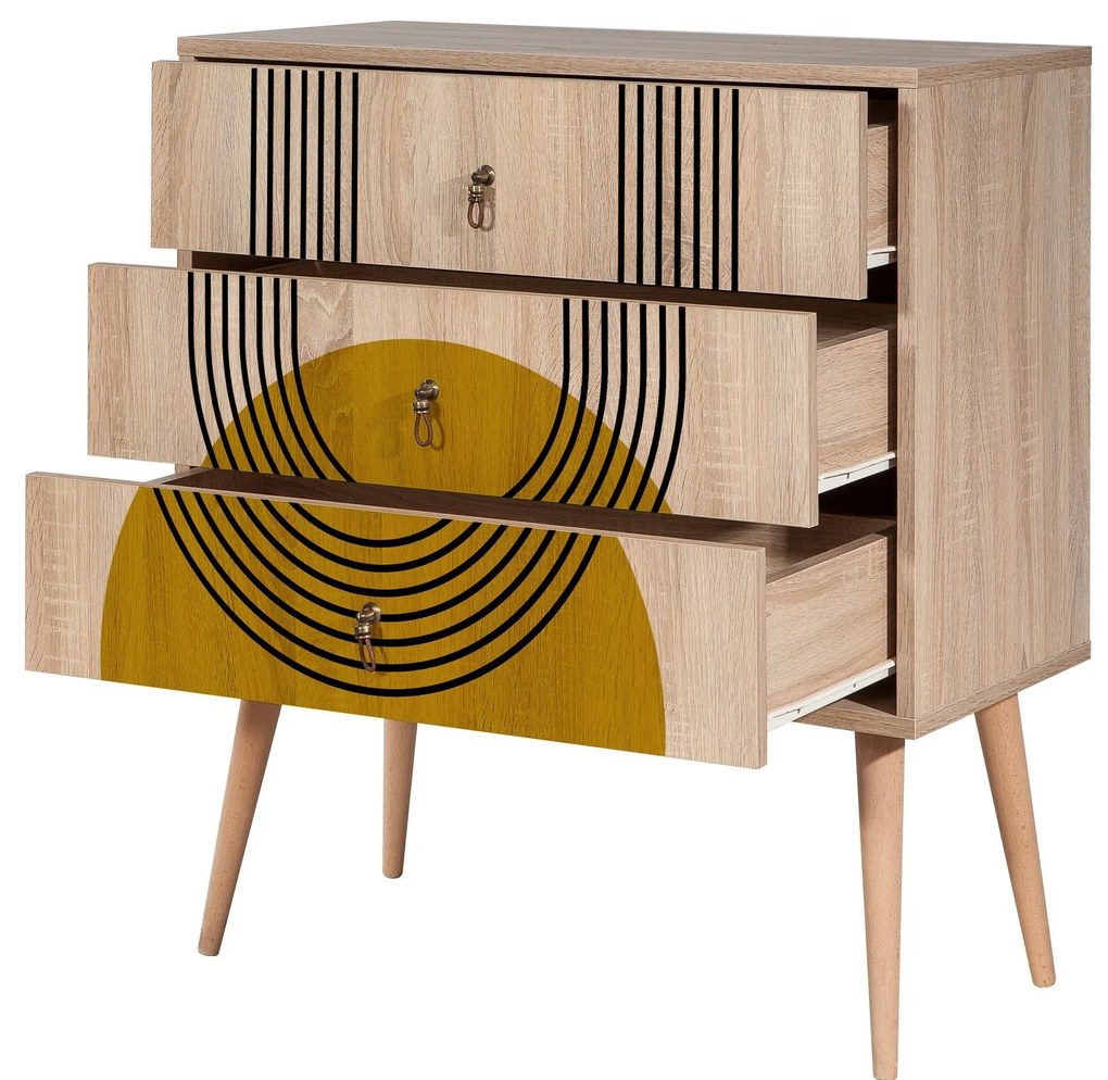 Cómoda City Trio – Multicolor – 80x89x40 cm