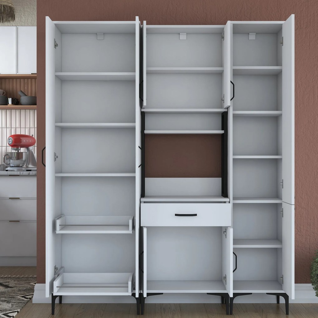 Armário Multiuso JE119 – Branco – 160x198,6x40 cm