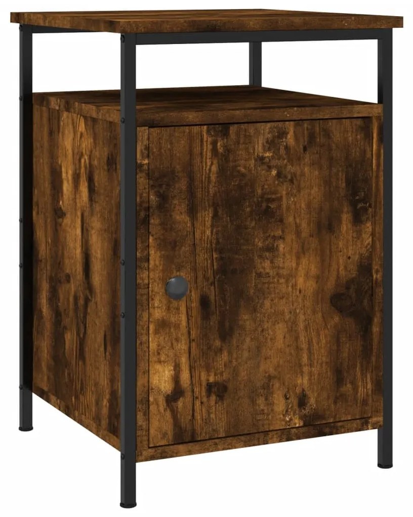 Mesas cabeceira 2pcs 40x42x60cm deriv. madeira carvalho fumado