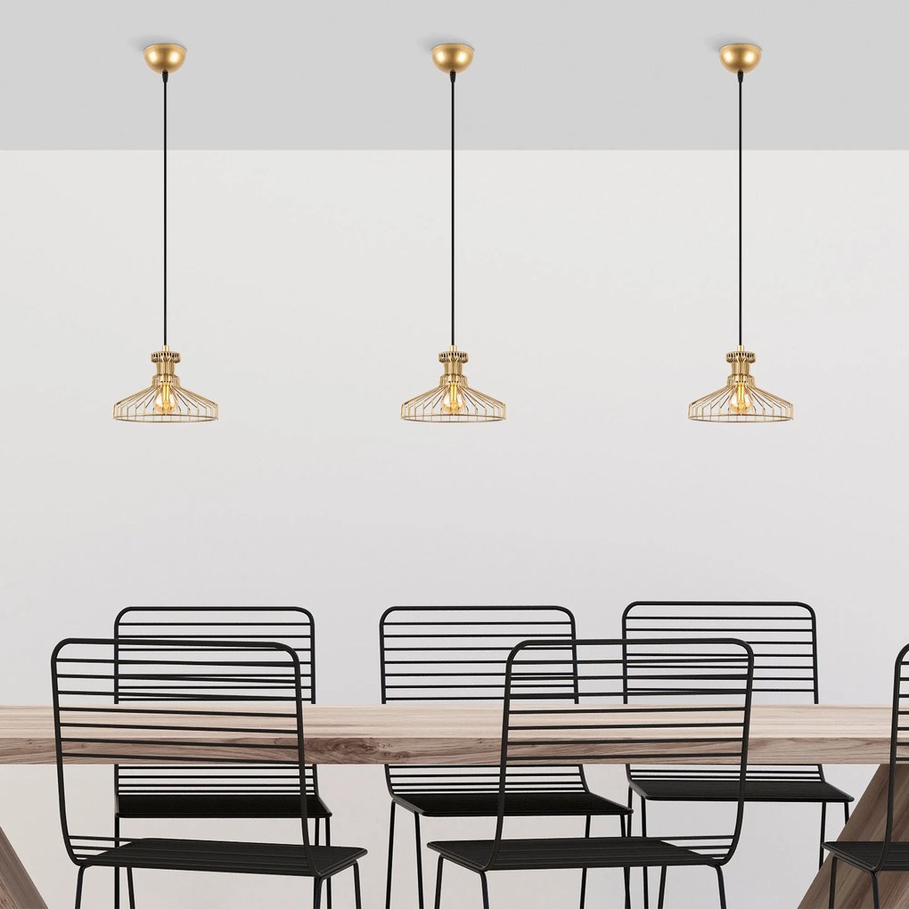 Candeeiro Chandelier Events – Dourado Brilhante – 23 x 23 x 129 cm
