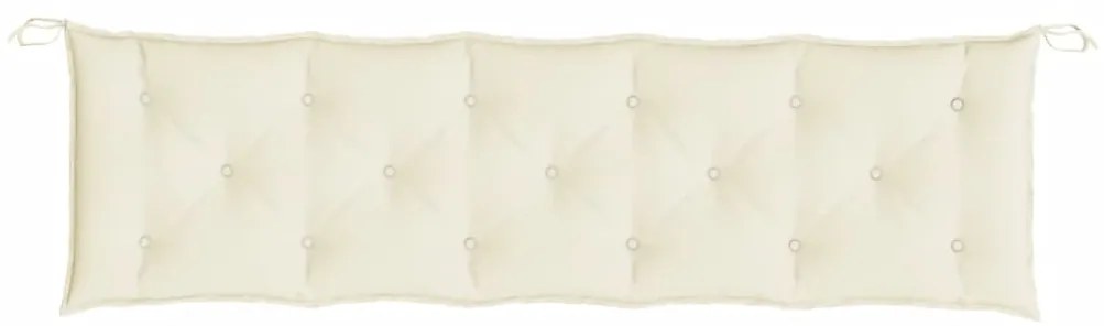 Almofadão p/ banco de jardim 180x50x7cm tecido oxford creme