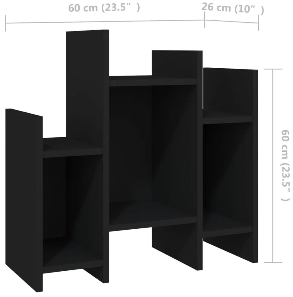 Móvel de apoio 60x26x60 cm derivados de madeira preto