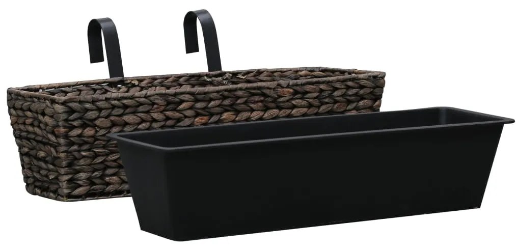 Floreiras de pendurar 2 pcs jacinto de água castanho