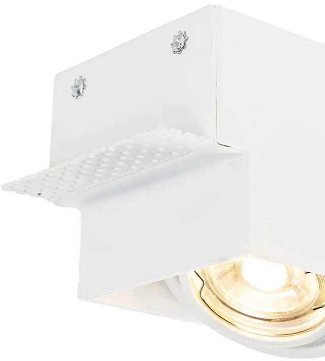 Conjunto de 6 focos embutidos brancos ajustáveis sem moldura 3 luzes - Oneon